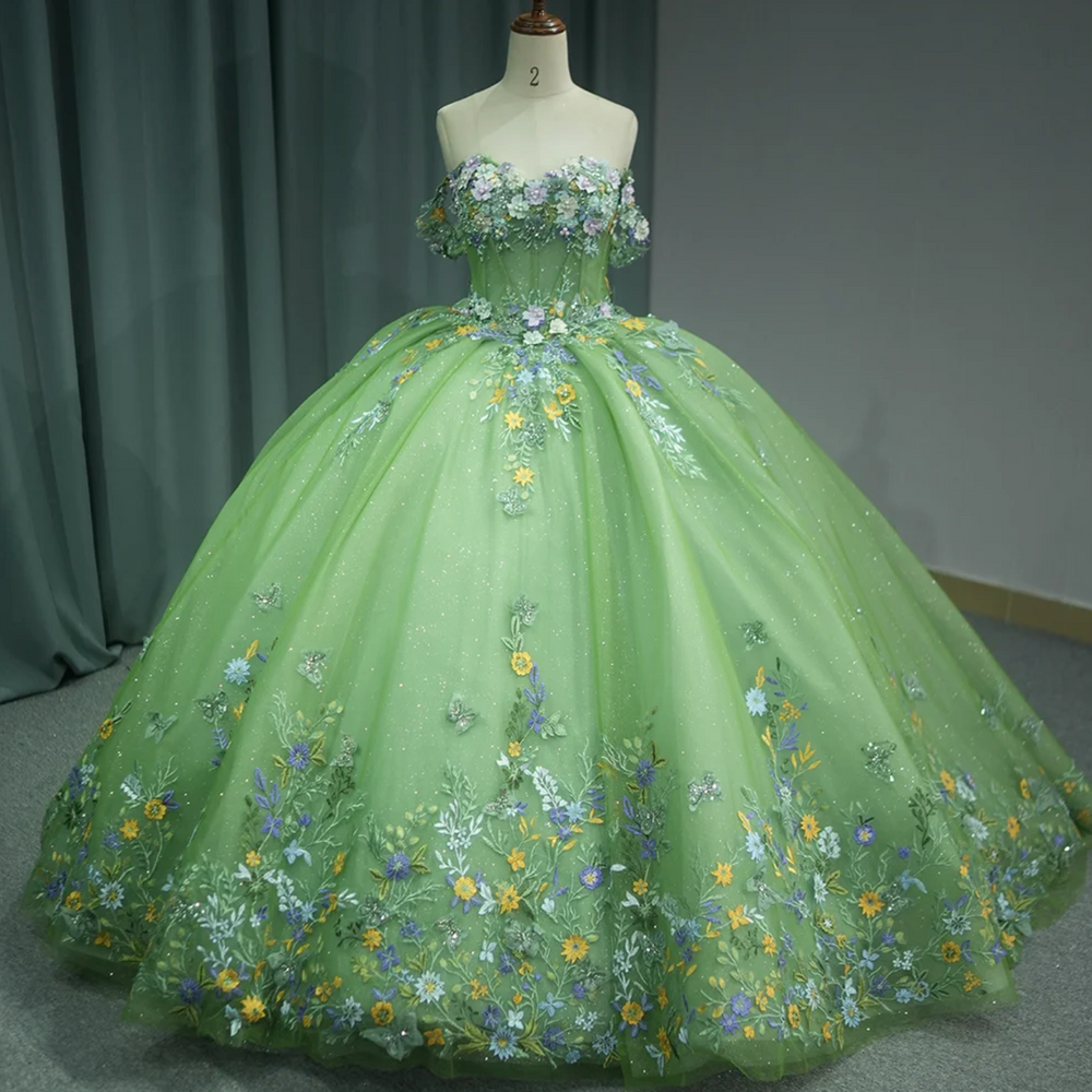 
                      
                        Green Ball Gown Quinceañera Dress
                      
                    