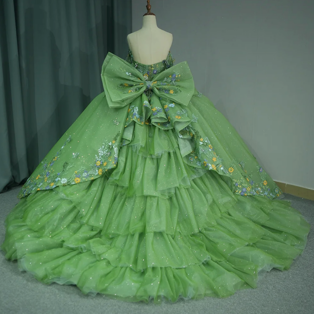 Green Ball Gown Quinceañera Dress