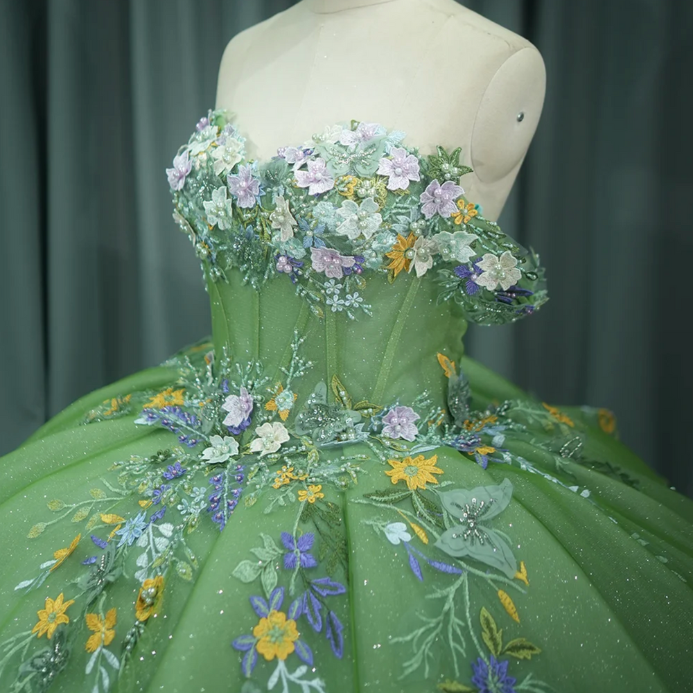 
                      
                        Green Ball Gown Quinceañera Dress
                      
                    