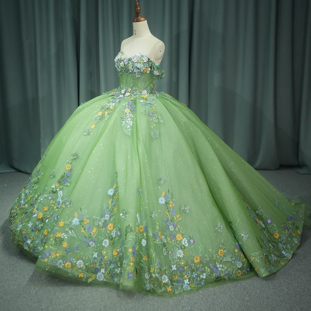 
                      
                        Green Ball Gown Quinceañera Dress
                      
                    