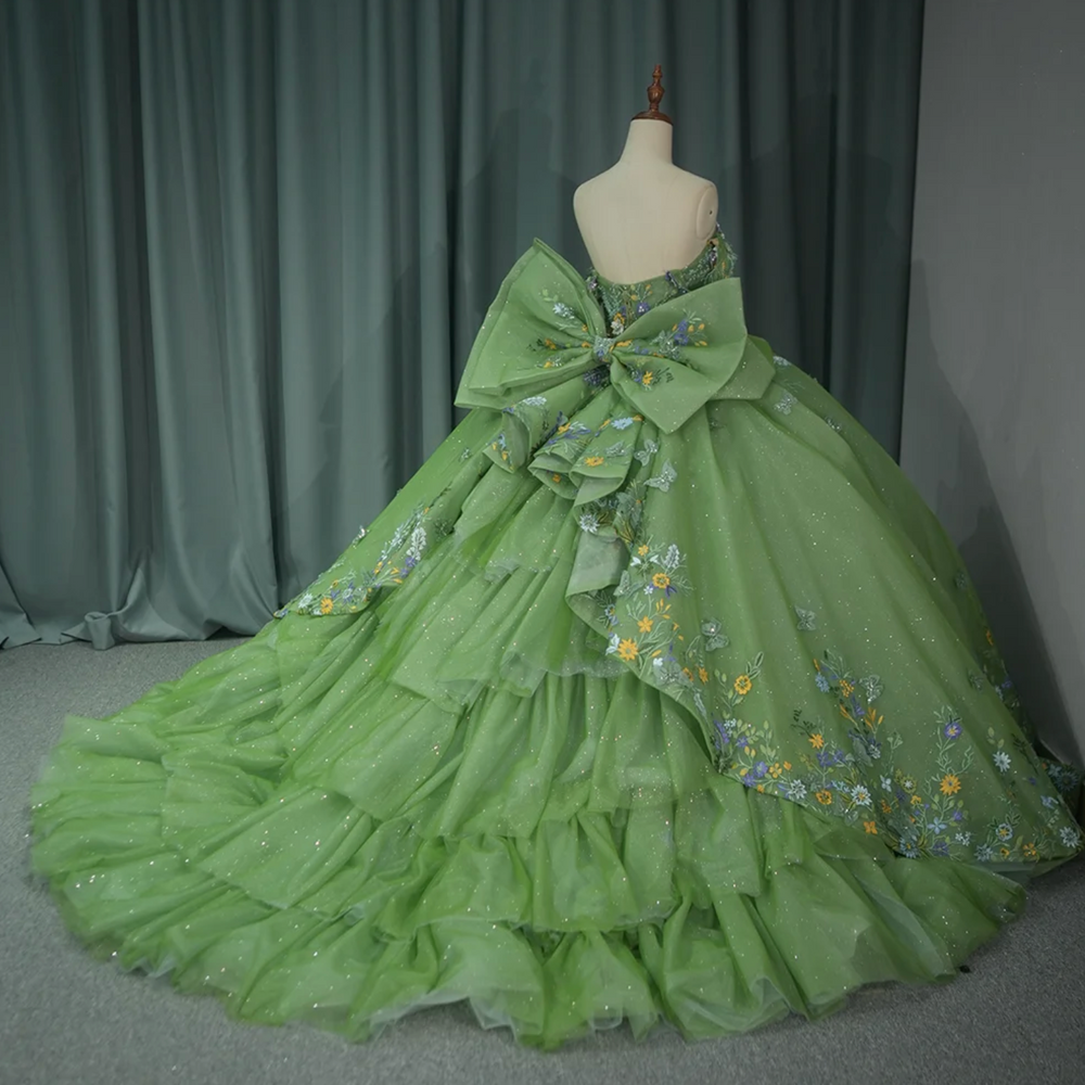 
                      
                        Green Ball Gown Quinceañera Dress
                      
                    