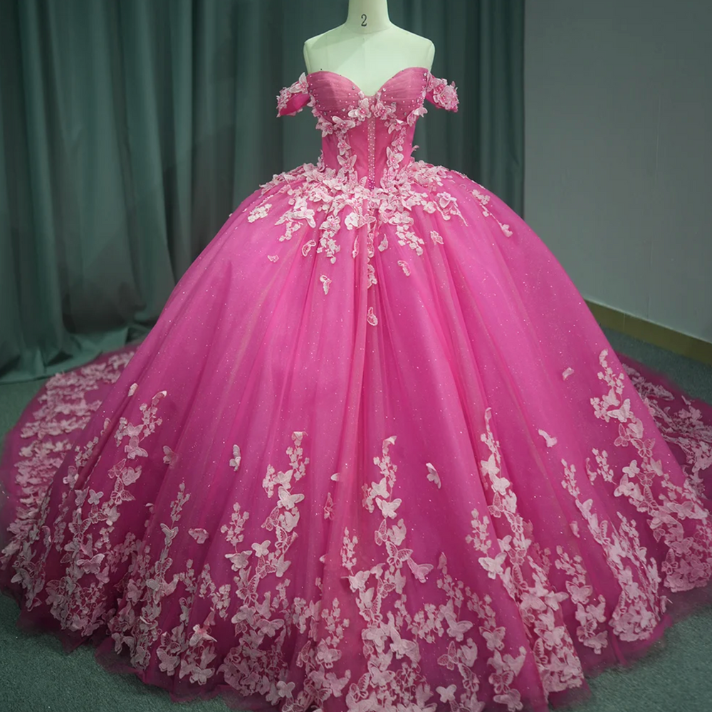 Pink Ball Gown Quinceañera Dress