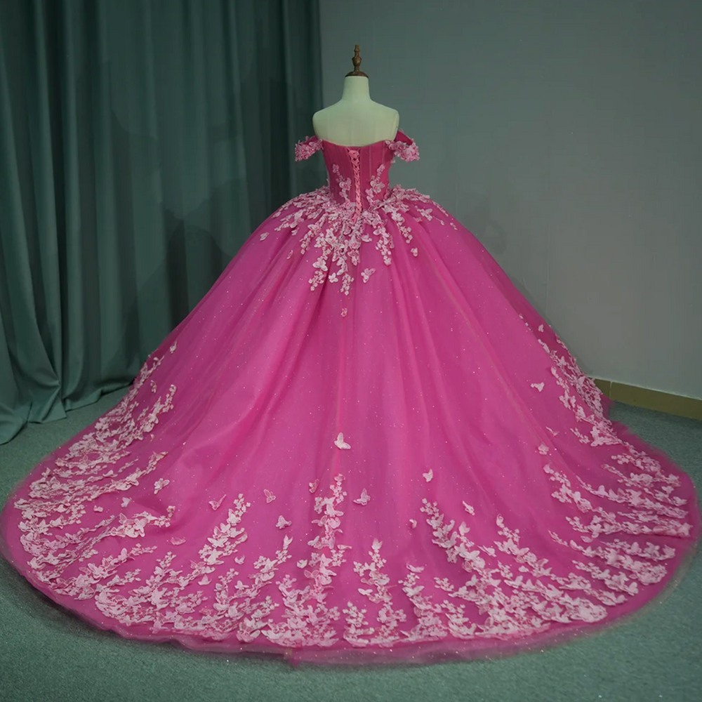 Pink Ball Gown Quinceañera Dress