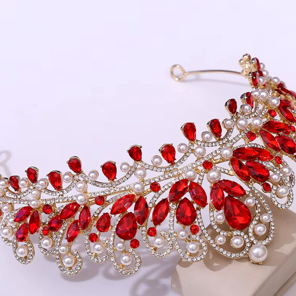 
                      
                        Pearl Royal Queen Crown Crystal Tiara
                      
                    