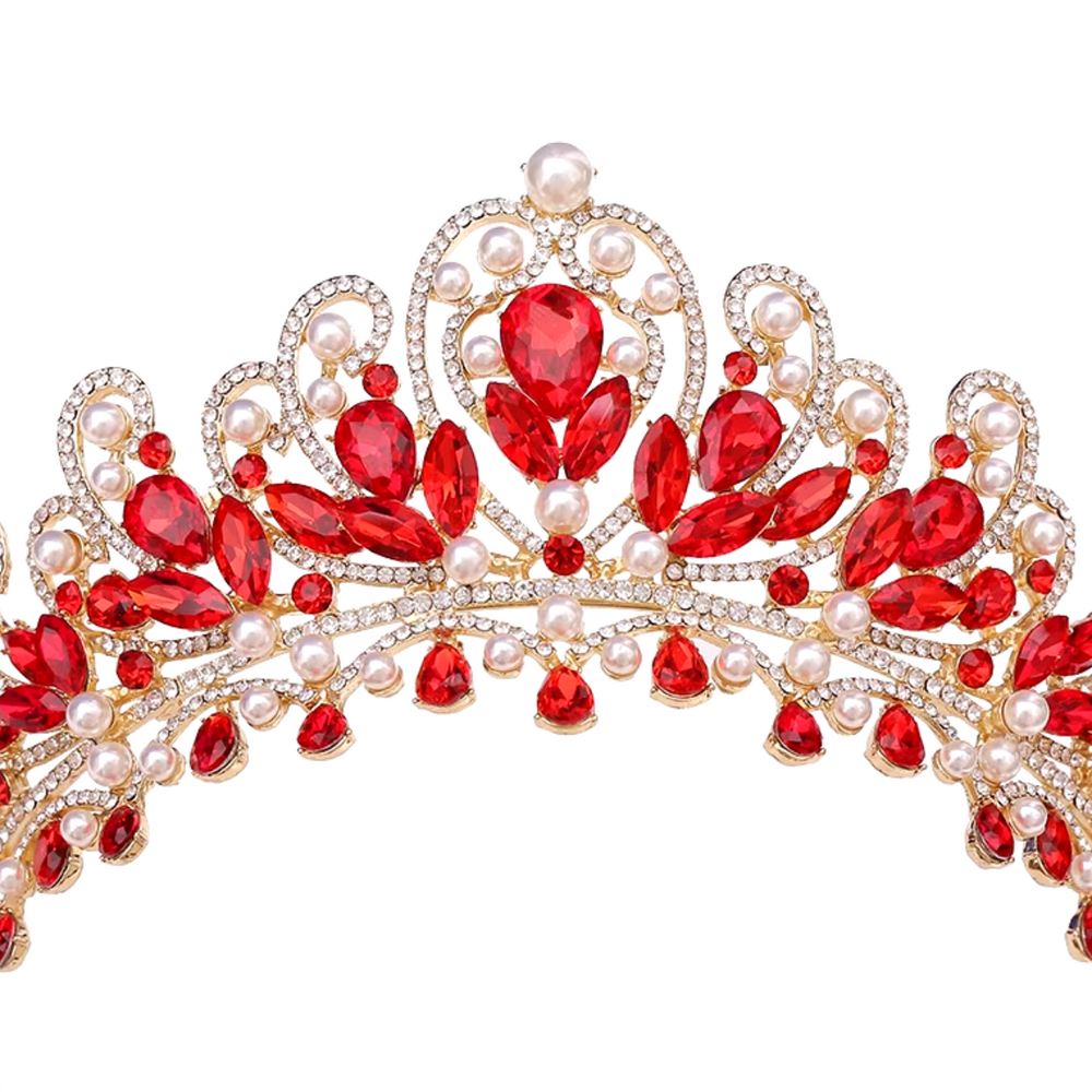 
                      
                        Pearl Royal Queen Crown Crystal Tiara
                      
                    