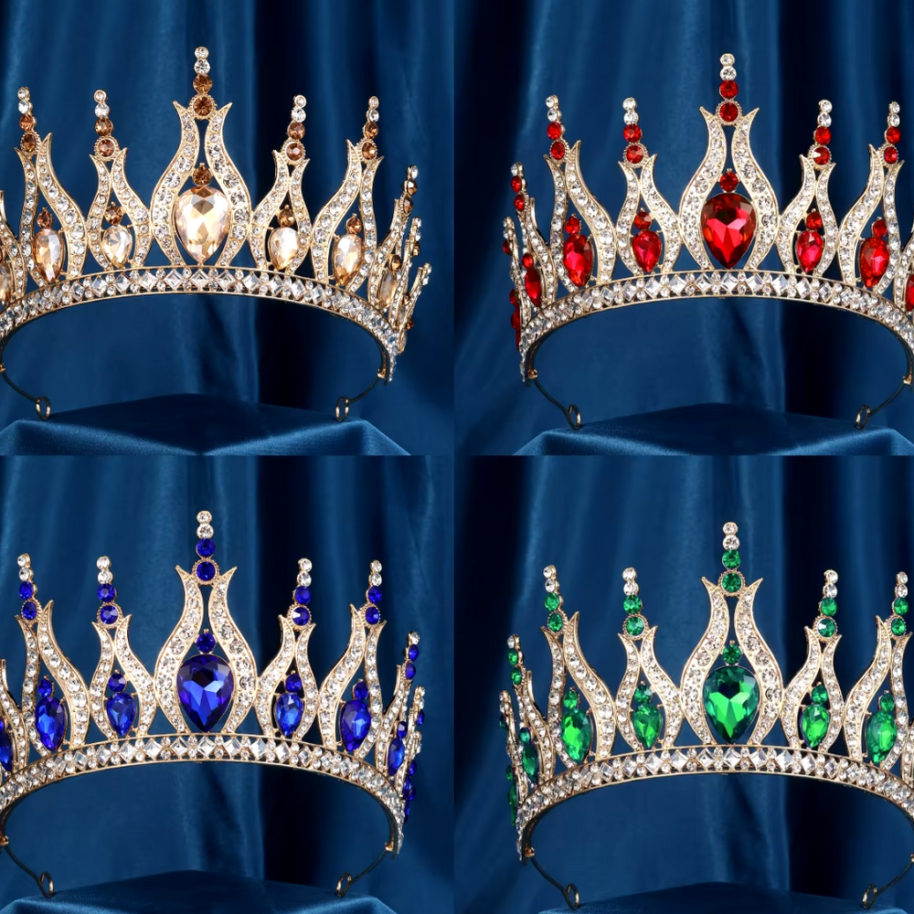 Luxury Crystal Crown Tiara Pageant Hair Accessories