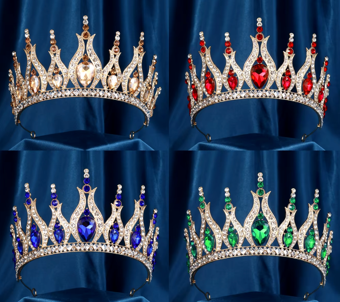 Luxury Crystal Crown Tiara Pageant Hair Accessories