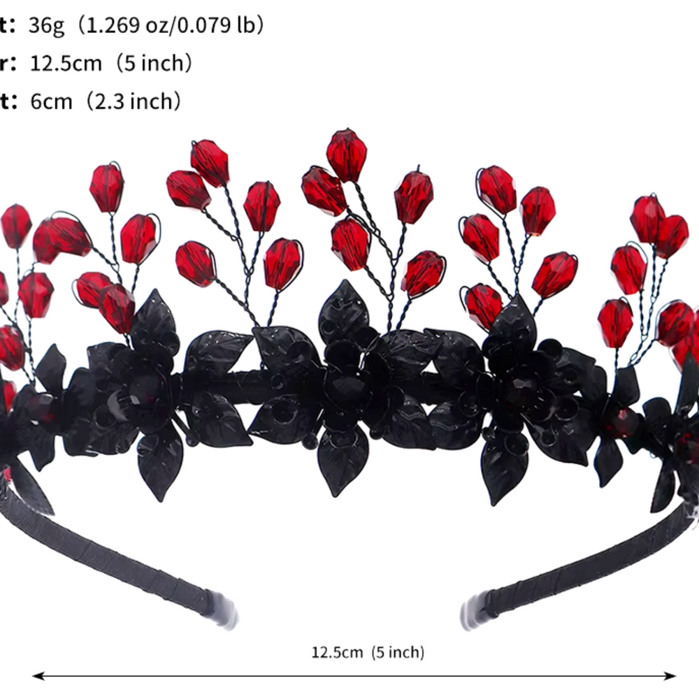 
                      
                        Red and Black Hair Band Headpiece Crystal Accessories
                      
                    