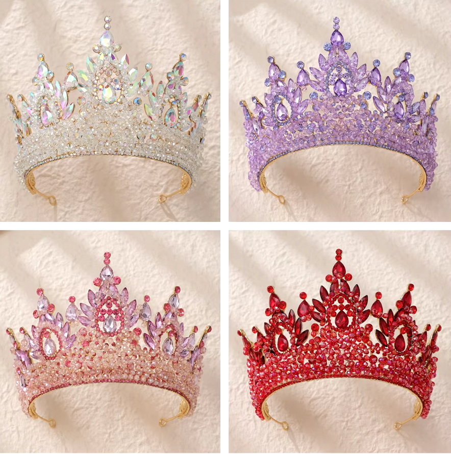 Luxury Crystal Tiara Prom Hair Accessories Crown