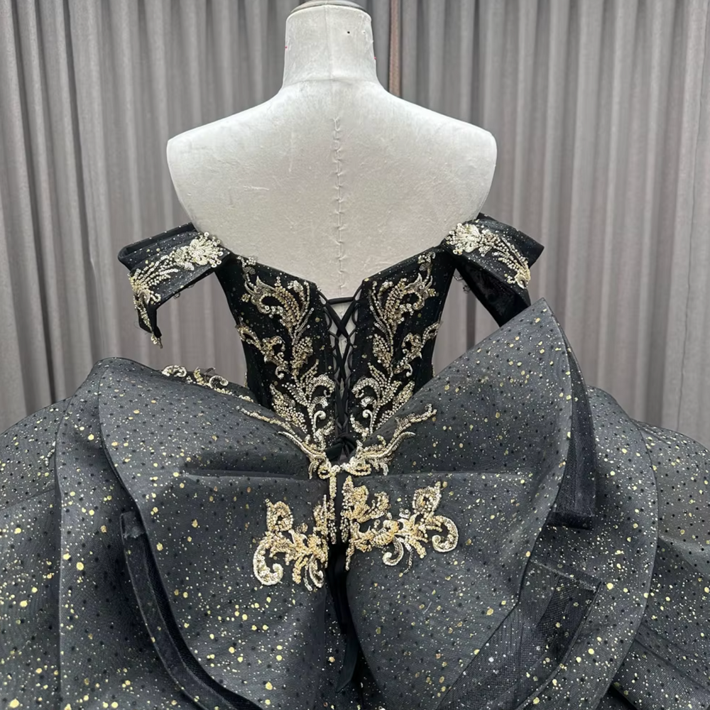 
                      
                        Black Off Shoulder Quinceanera Dress
                      
                    