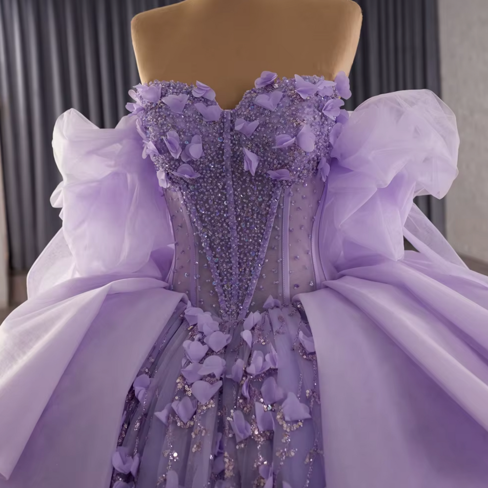 
                      
                        Lilac Purple Off Shoulder Quinceanera Dress
                      
                    