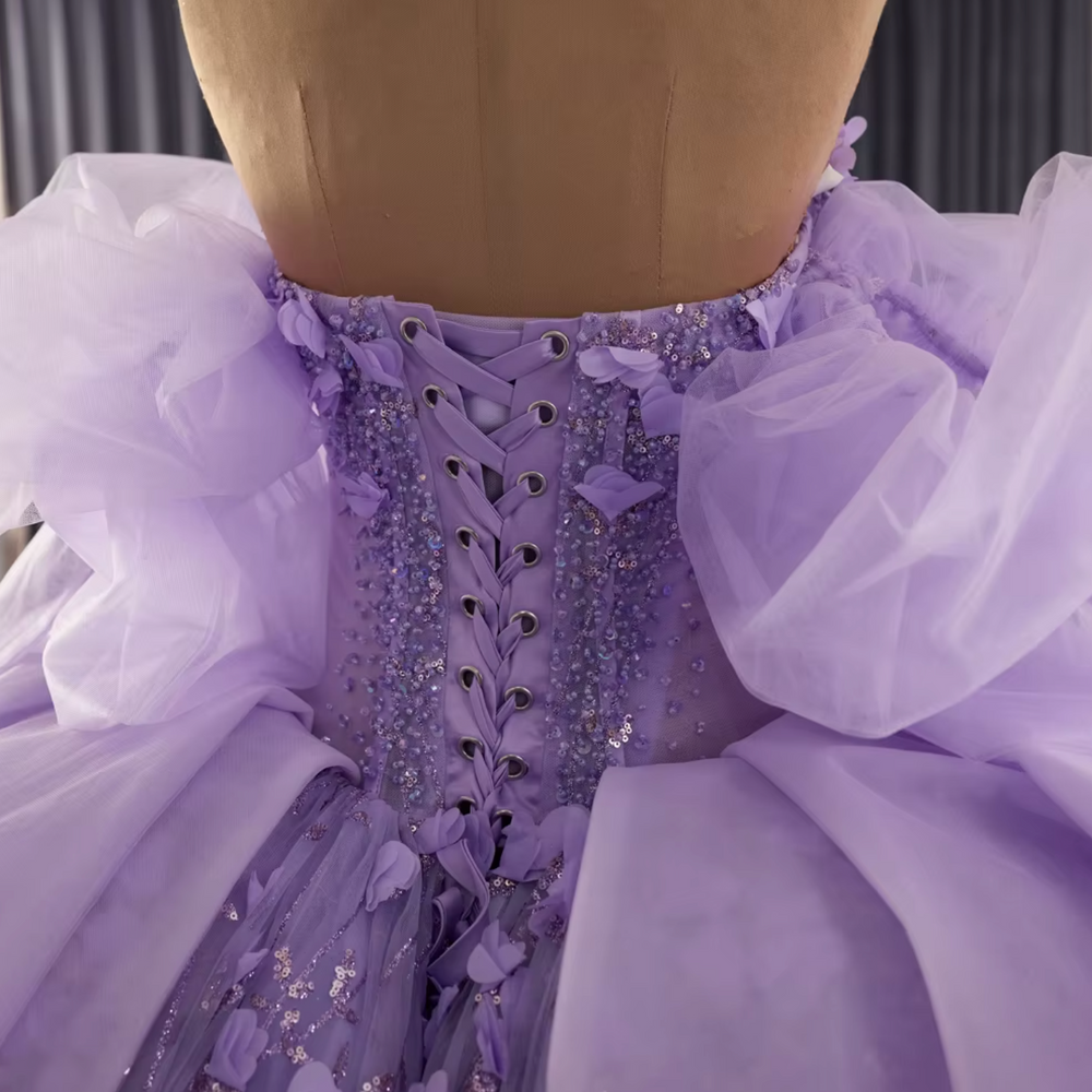 
                      
                        Lilac Purple Off Shoulder Quinceanera Dress
                      
                    