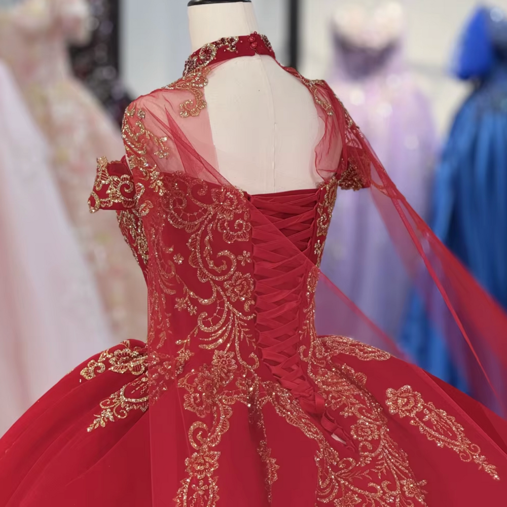 
                      
                        Red Lace Quinceanera Dress
                      
                    