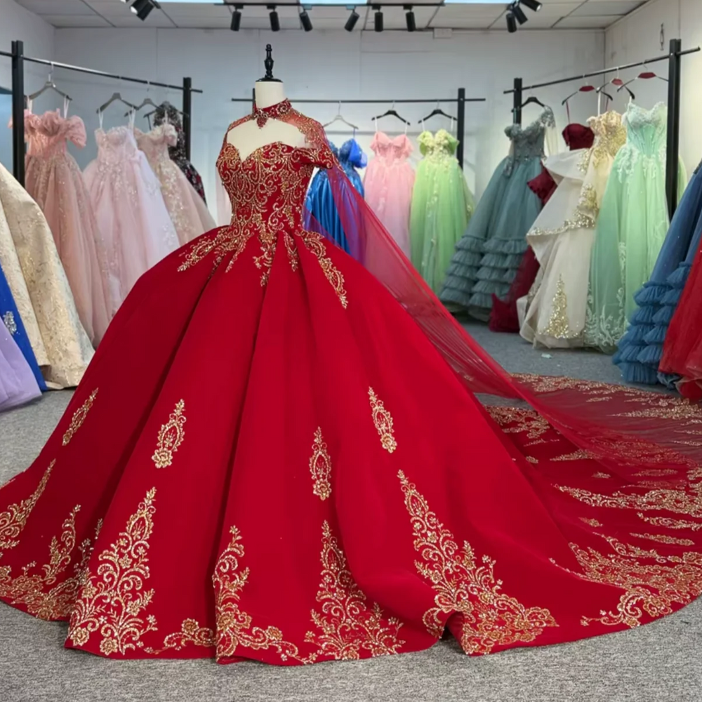 
                      
                        Red Lace Quinceanera Dress
                      
                    