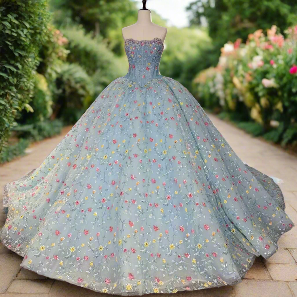 Blue Quinceanera Dress