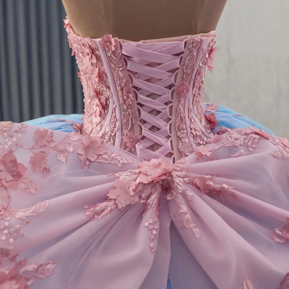 
                      
                        Blue Pink Quinceanera Dress
                      
                    