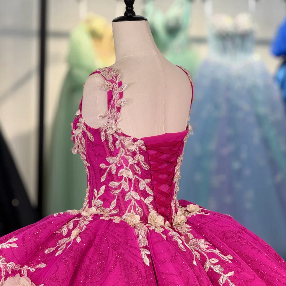
                      
                        Pink Flower Quinceañera Dress
                      
                    