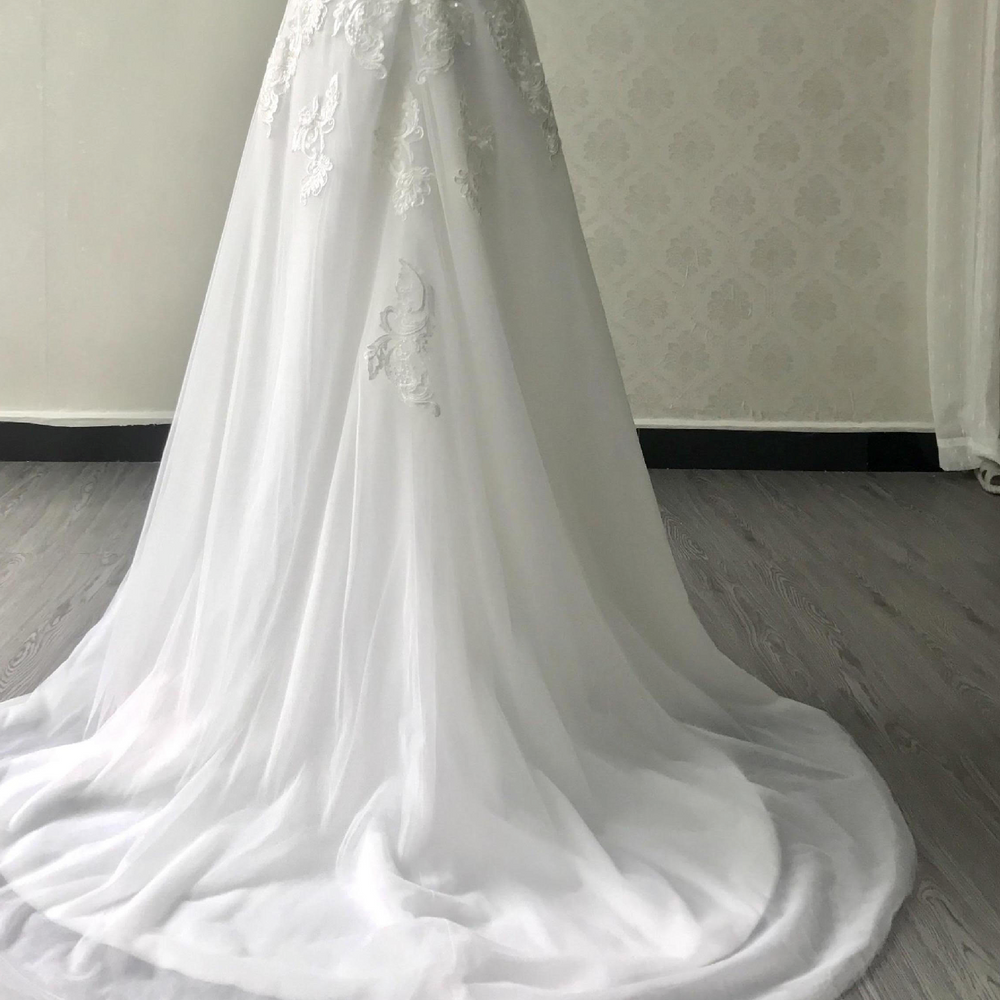 
                      
                        Plus Size Deep V A Line Wedding Dress
                      
                    