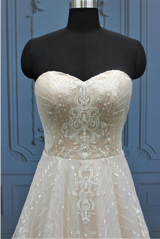 Load image into Gallery viewer, A-Line Sweetheart Tulle Lace Wedding Bridal Gown
