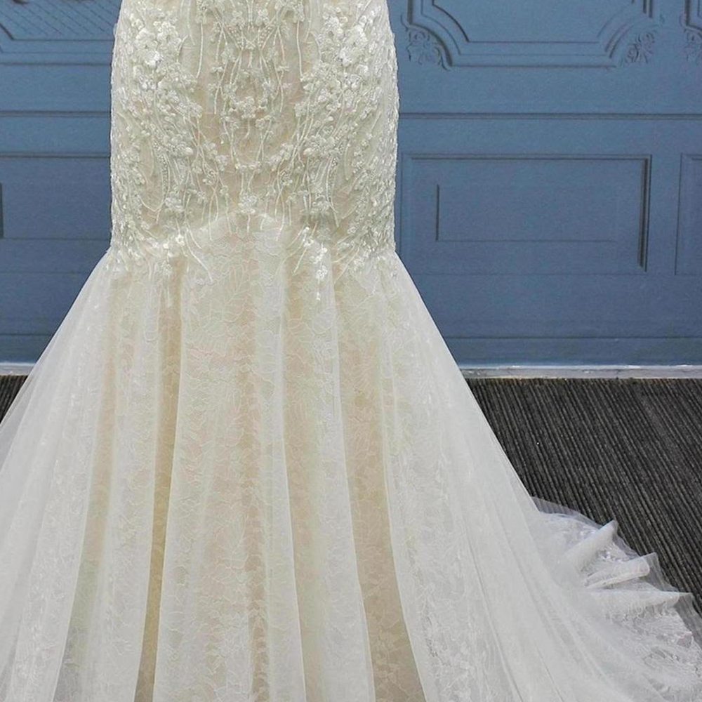 
                      
                        Sleeveless Mermaid Trumpet Tulle Lace Wedding Bridal Gown
                      
                    