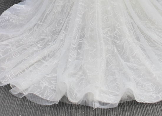 Load image into Gallery viewer, Beaded Lace A Line Wedding Bridal Gown
