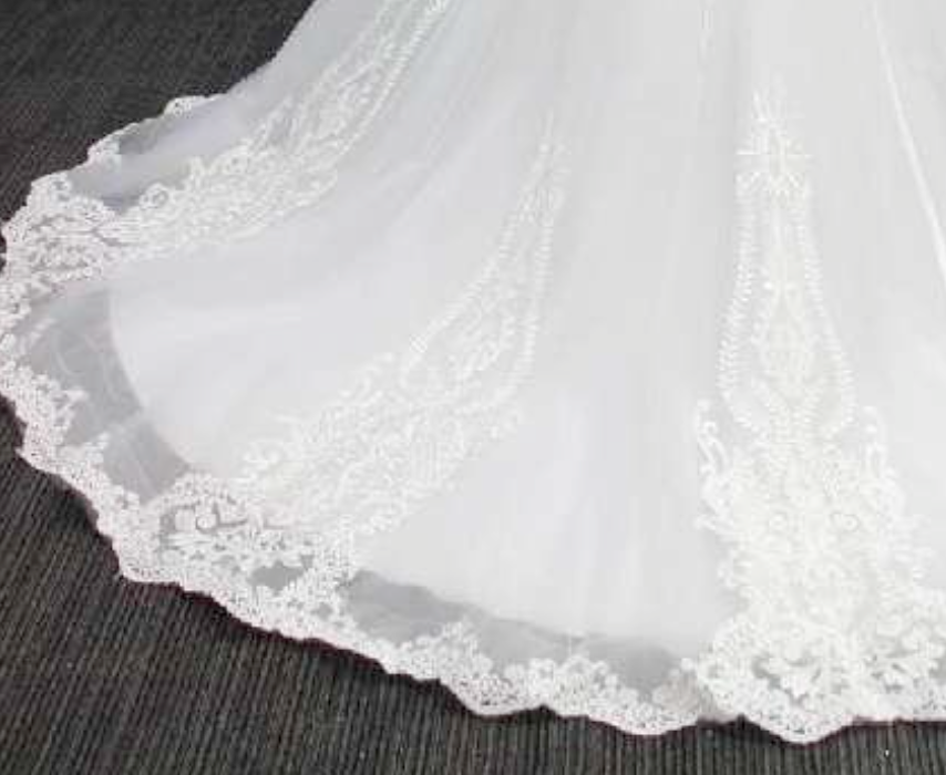 
                      
                        Lace Up Beaded O Net A Line Bridal Gown
                      
                    