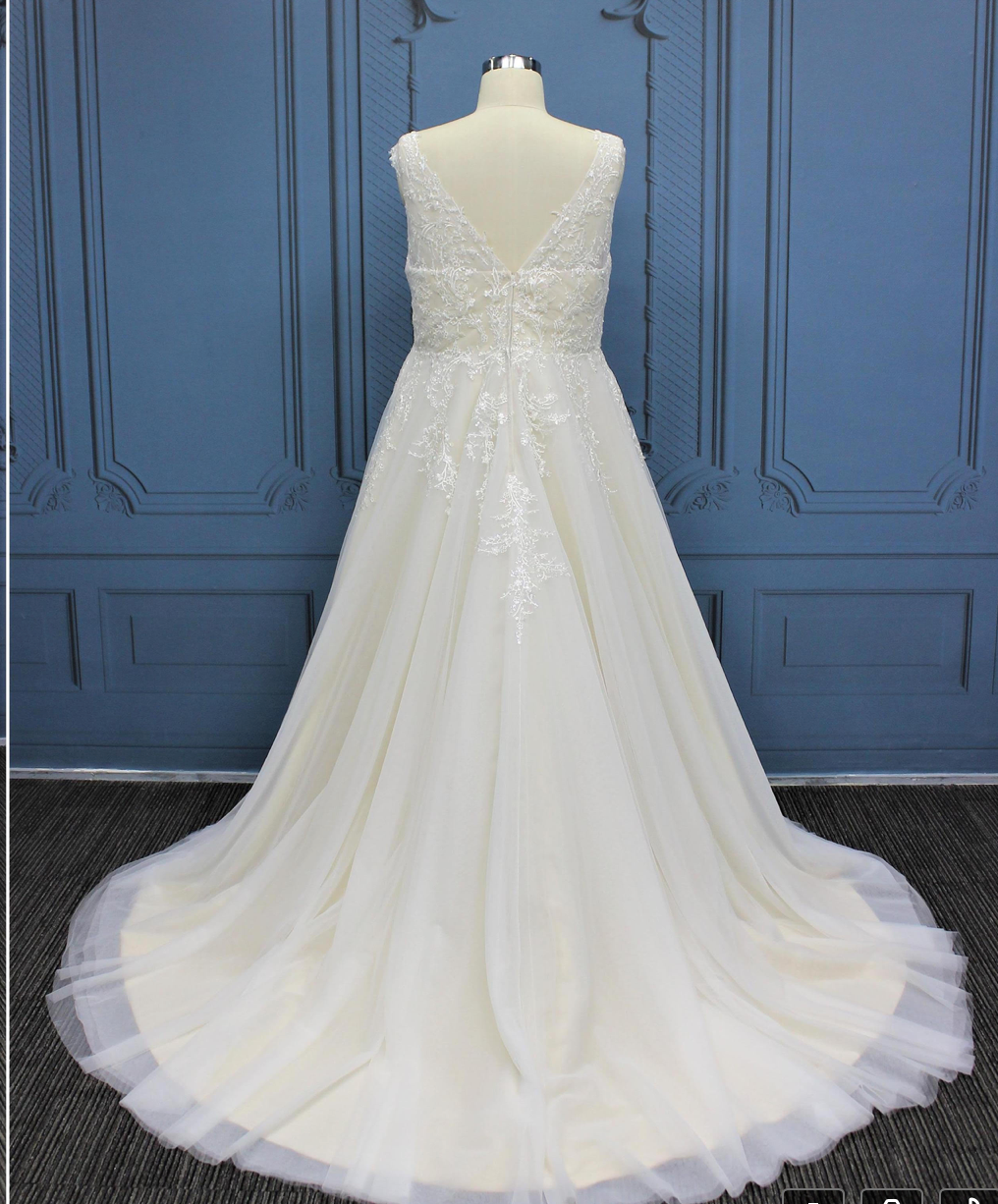 Timeless A Line Lace Plus Size Bridal Gown