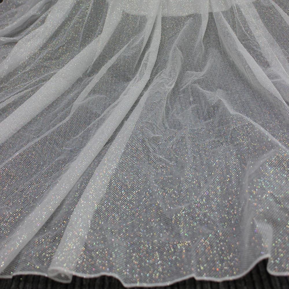 
                      
                        Glitter Tulle Off Shoulder A Line Wedding Gown
                      
                    