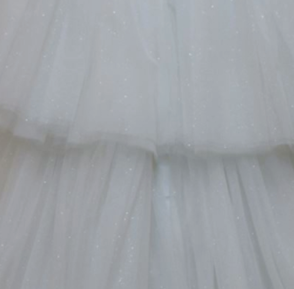 Cut Tulle Layered Ball Gown Wedding A Line Bridal Dress