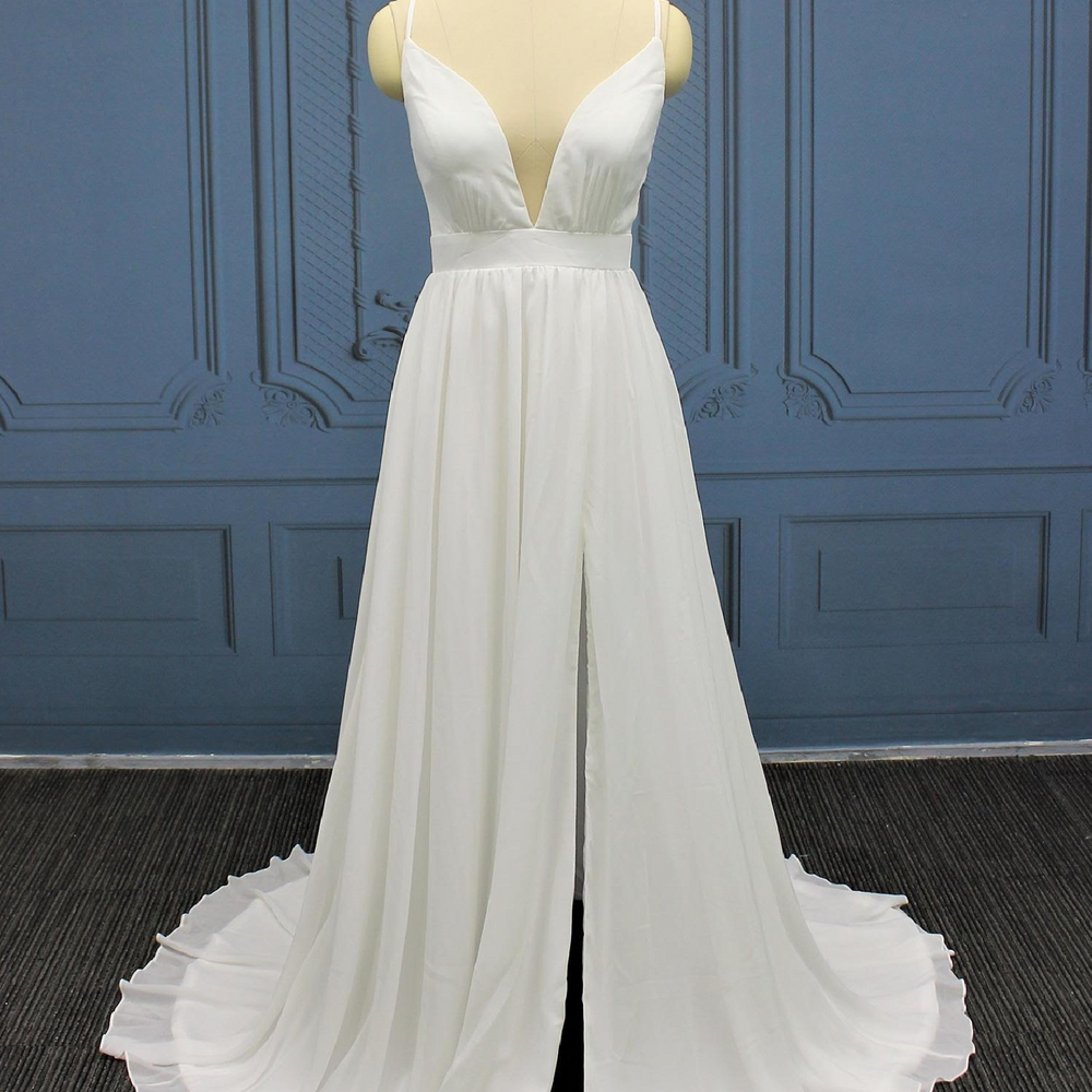 Boho Dream Chiffon Wedding A Line Bridal Dress