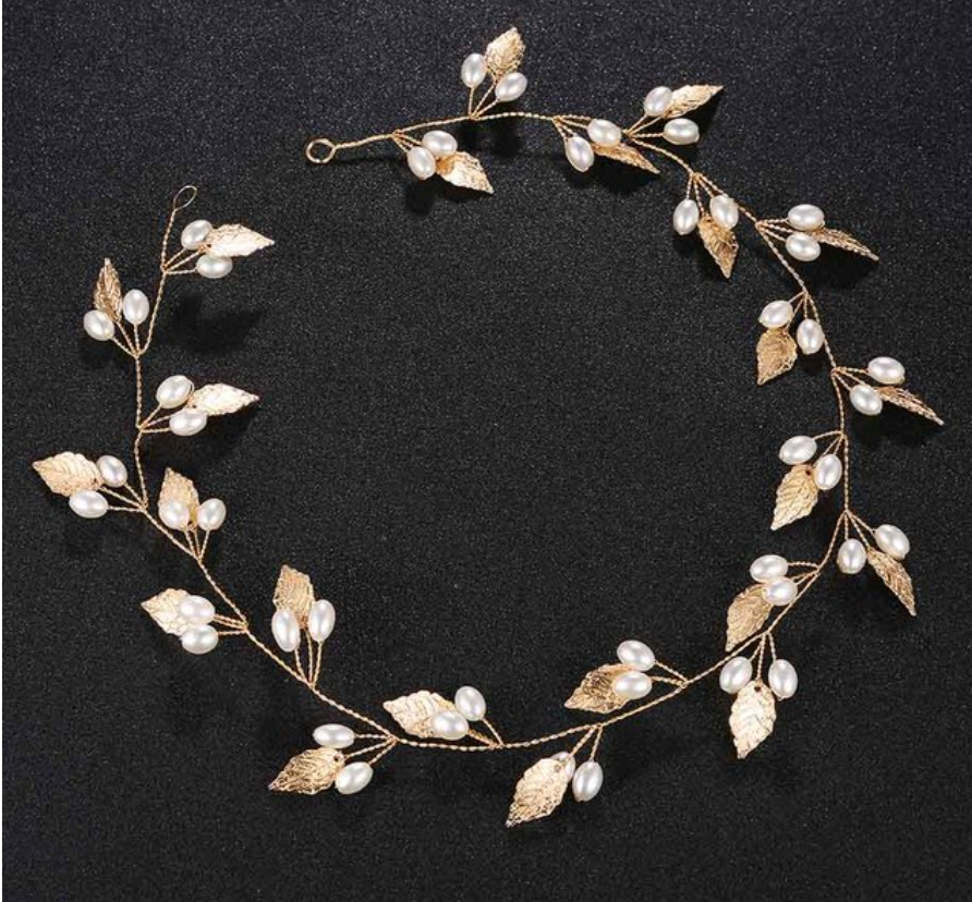 
                      
                        Leaf Hair Jewelry Pearl Tiara Headband Fashion Crown Bridal Wedding Accessory
                      
                    