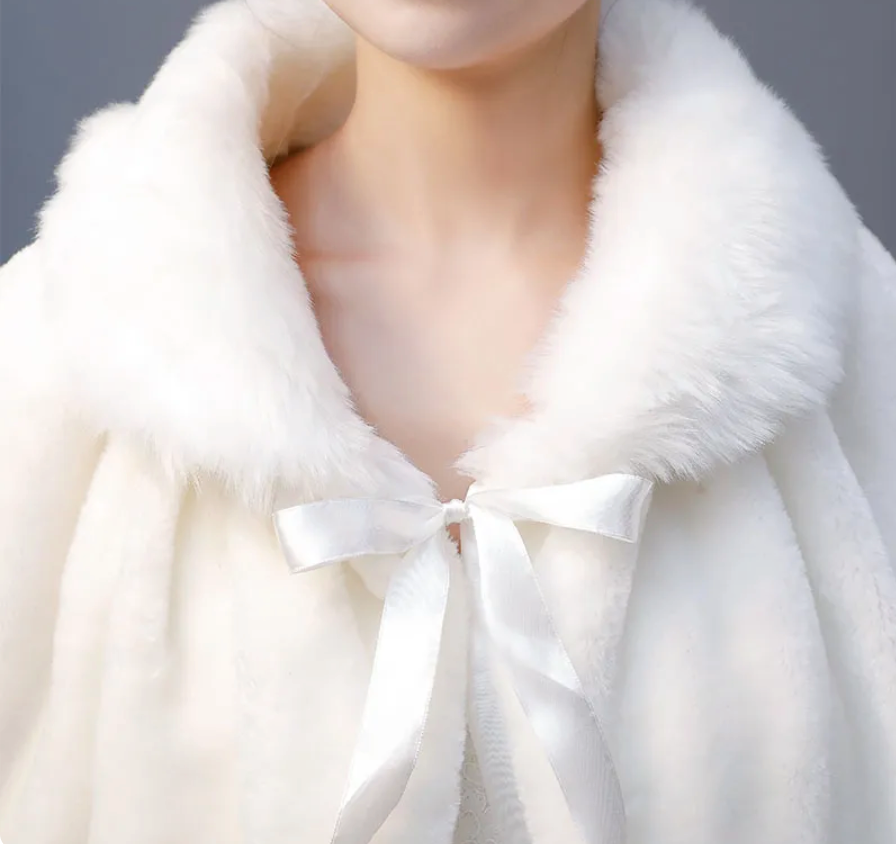 Bridesmaid Faux Fur Elbow Length Shoulder Wrap