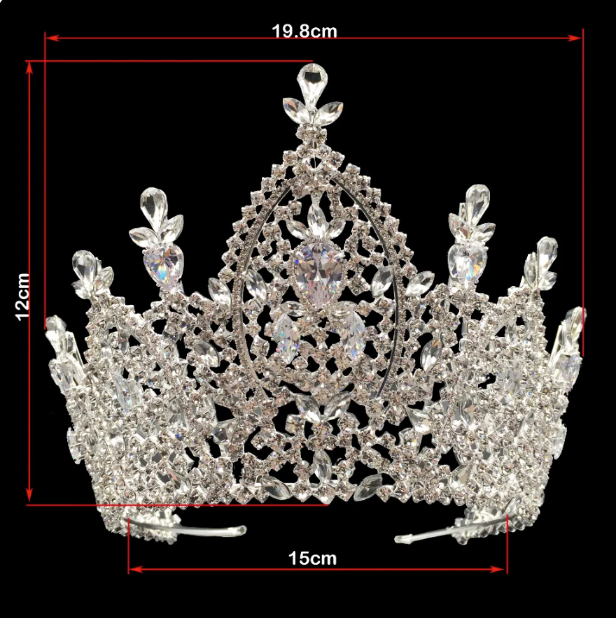 
                      
                        Tiara Bridal Crown Pageant Wedding Hair Accessories Royal Zirconia Imperial Crown
                      
                    