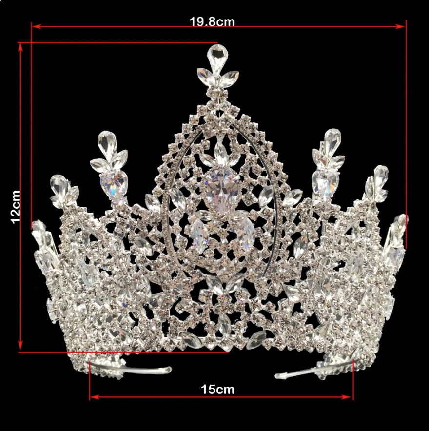 Load image into Gallery viewer, Tiara Bridal Crown Pageant Wedding Hair Accessories Royal Zirconia Imperial Crown
