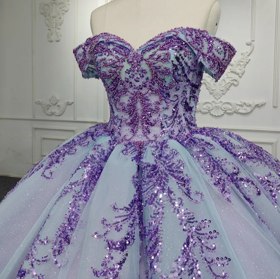 Quinceanera A Line Ball Gown Sweetheart Sequined Beading Party Dress