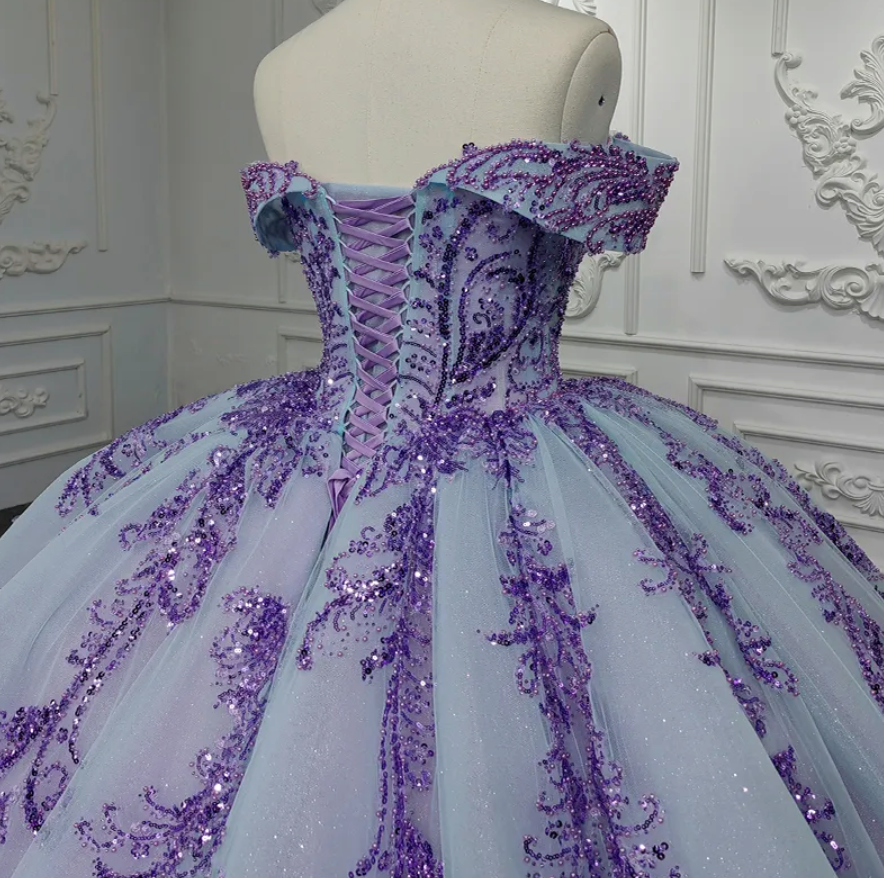 Quinceanera A Line Ball Gown Sweetheart Sequined Beading Party Dress