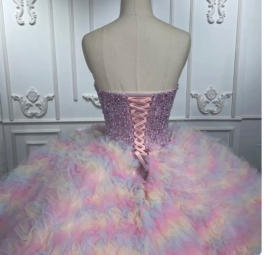 Quinceanera sales rainbow dresses