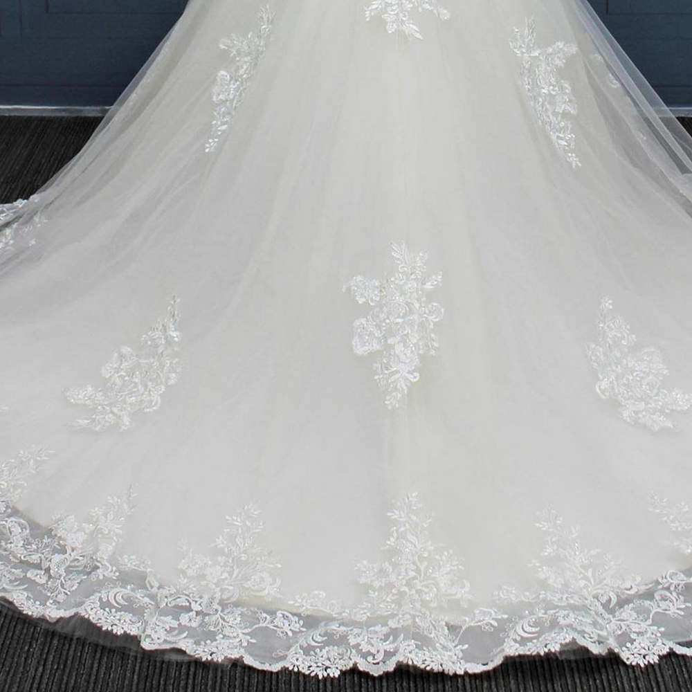 
                      
                        Illusion A Line Lace Tulle Bridal Wedding Dress
                      
                    