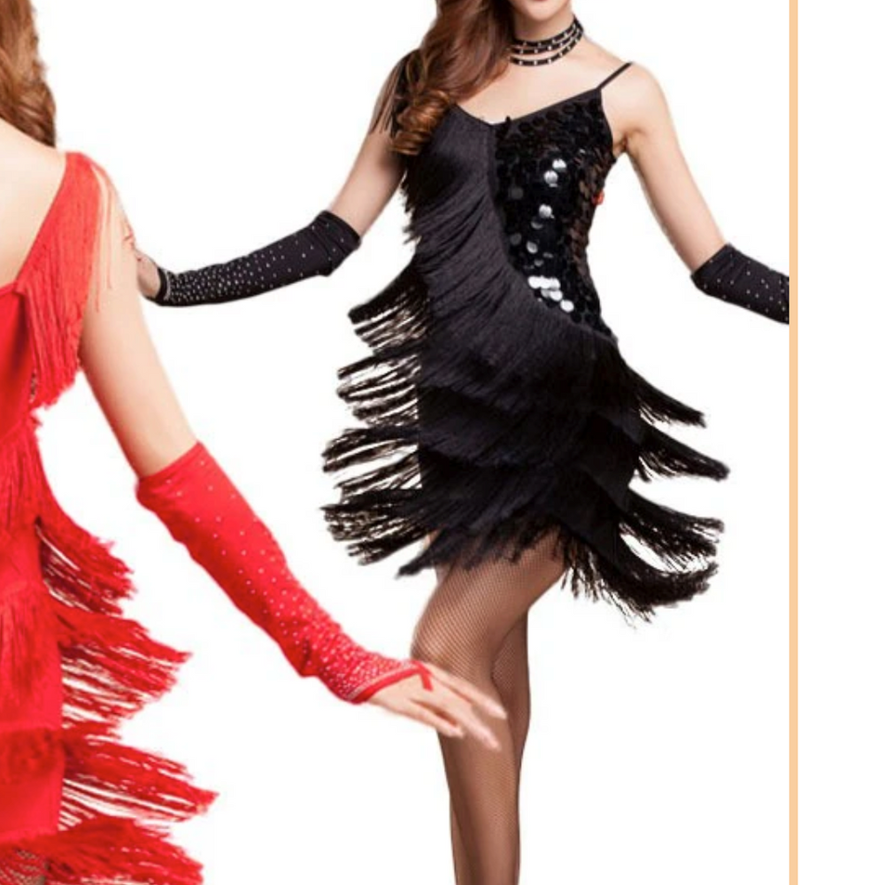 
                      
                        Latin Dance Costume Adult Fringe Sequin Dress Professional Dancing Tassel Dress
                      
                    