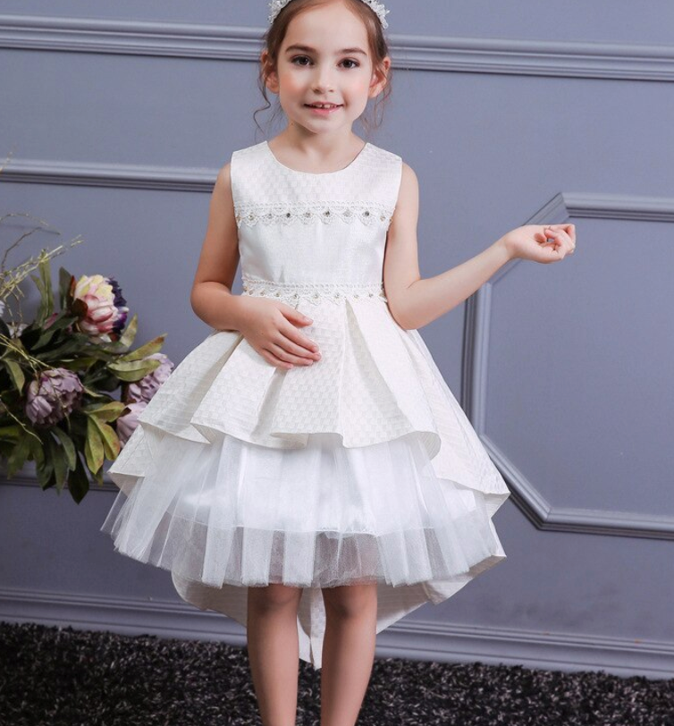 Tulle Layered Flower Girl Party Dress