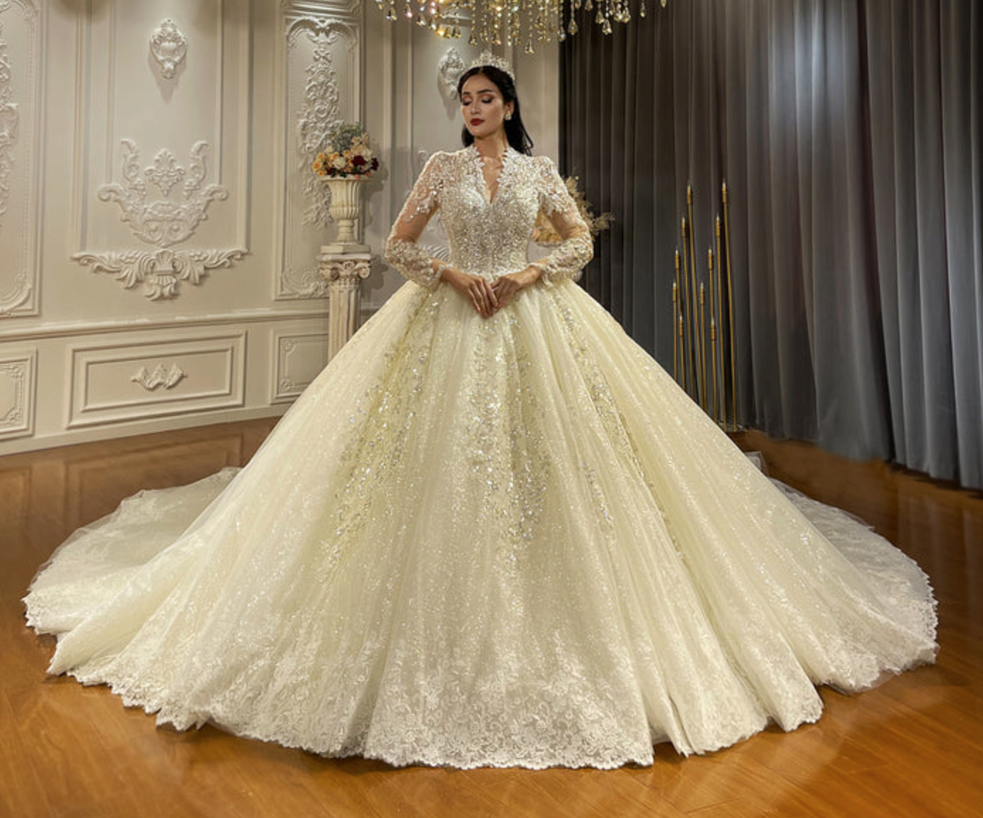 off the shoulder Princess ball gown wedding dress – DARIUS FASHIONS