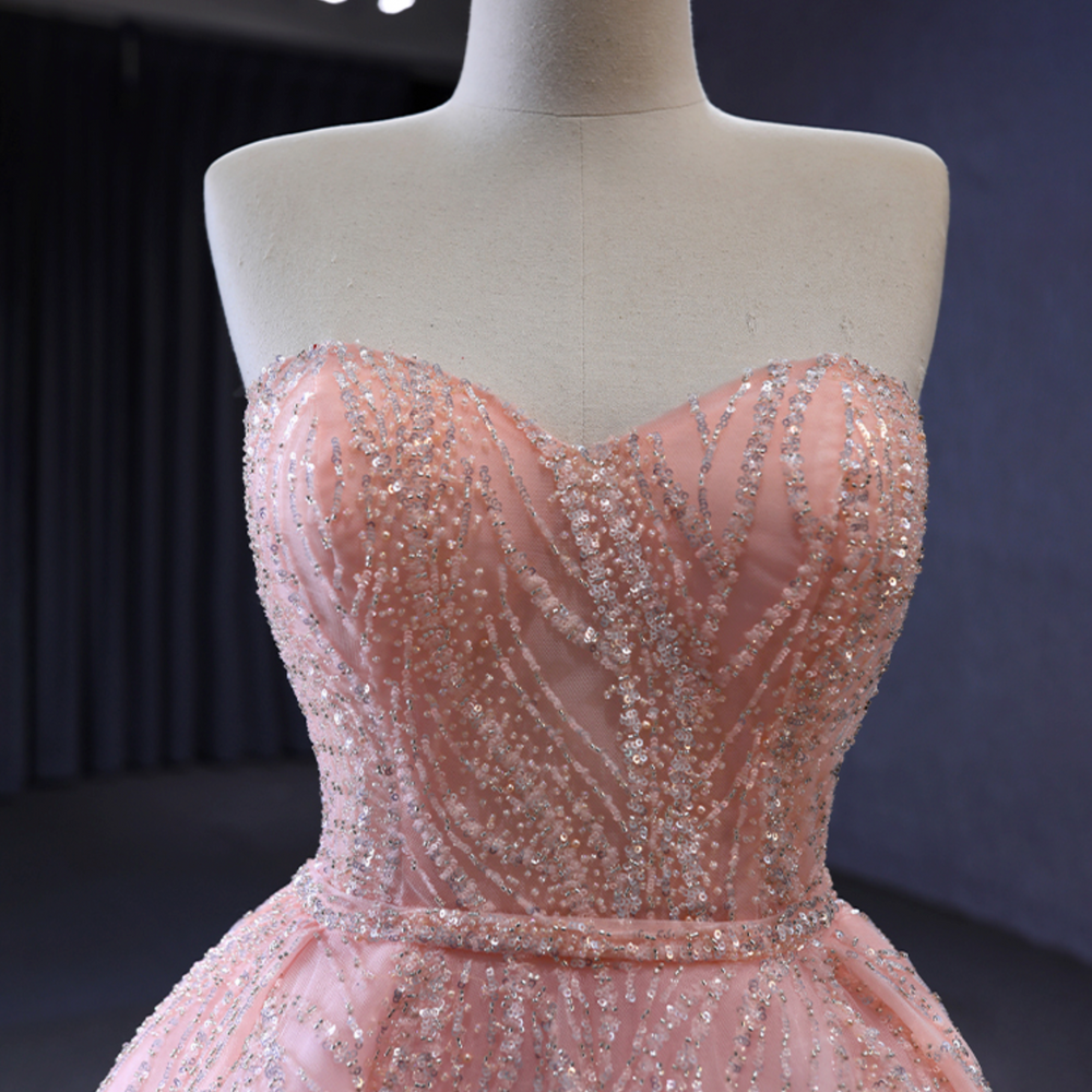 
                      
                        Pink Sweetheart Sequined Sleeveless Formal Party Dress
                      
                    