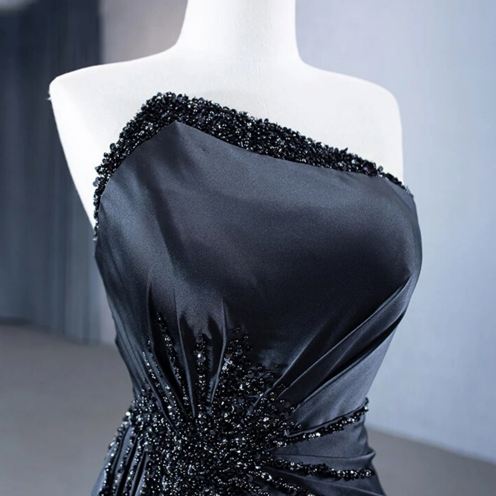 
                      
                        Hand Beaded Black Evening Formal Party Gown
                      
                    