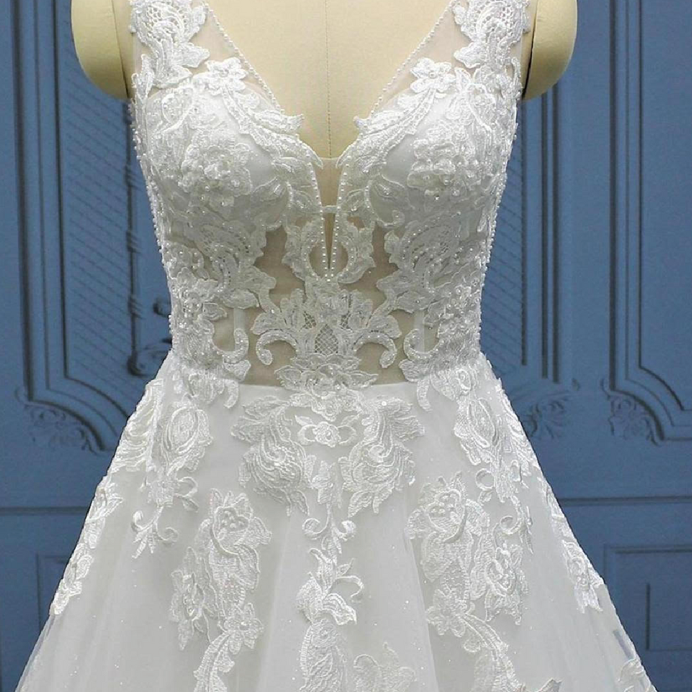 
                      
                        a line wedding tulle lace bridal gown
                      
                    