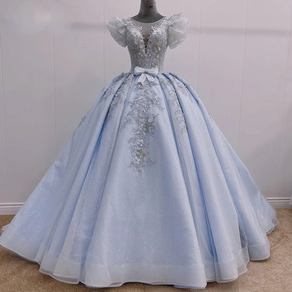 
                      
                        Romantic Quinceanera Organza Dress Ball Gown
                      
                    