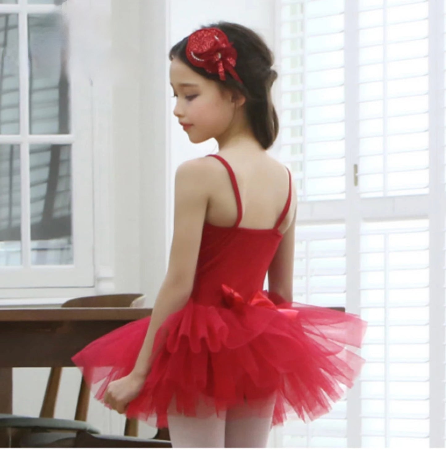 Ice Figure Skating Dance Practice Dress Girls (Red, 12) : Amazon.in: Fashion
