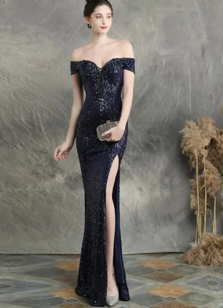 Sequined Mermaid Evening Party Dress
