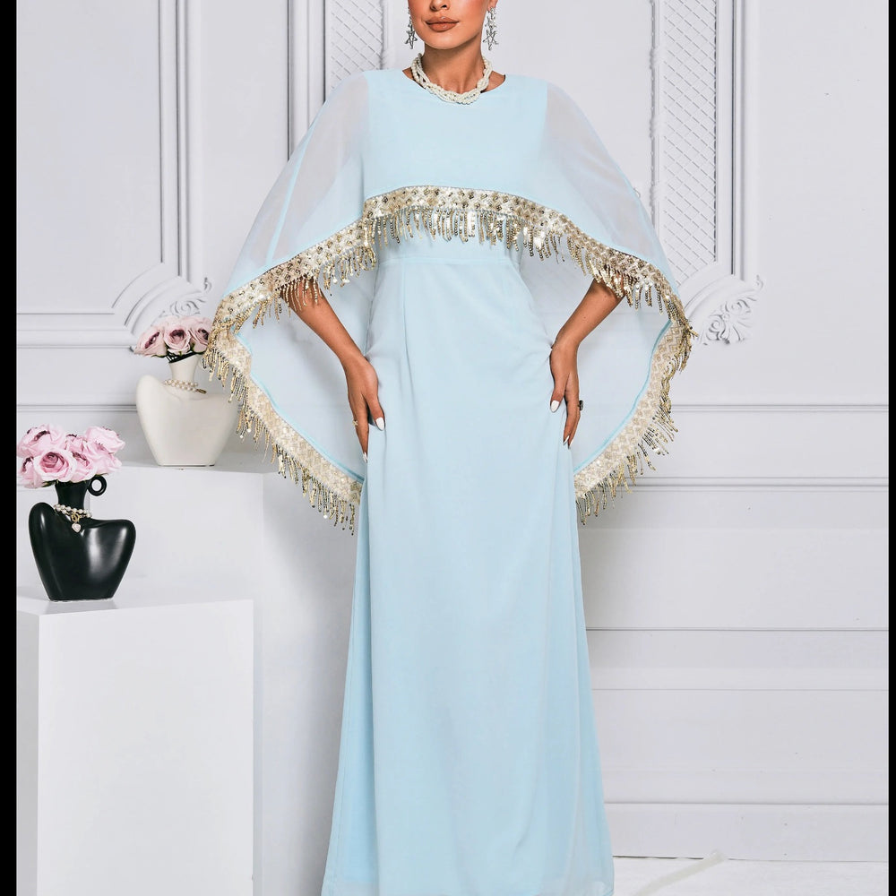 Modest Long Sleeve Dress Casual Kaftan Robe For Formals