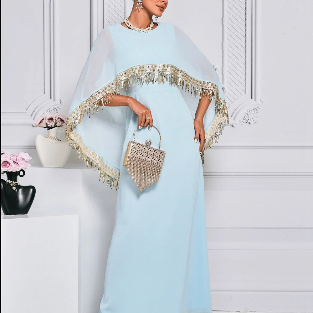 
                      
                        Modest Long Sleeve Dress Casual Kaftan Robe For Formals
                      
                    