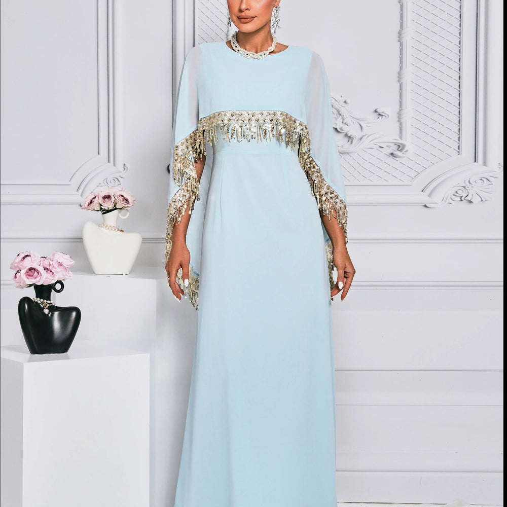 
                      
                        Modest Long Sleeve Dress Casual Kaftan Robe For Formals
                      
                    